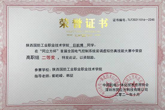 获奖证书学生(1)